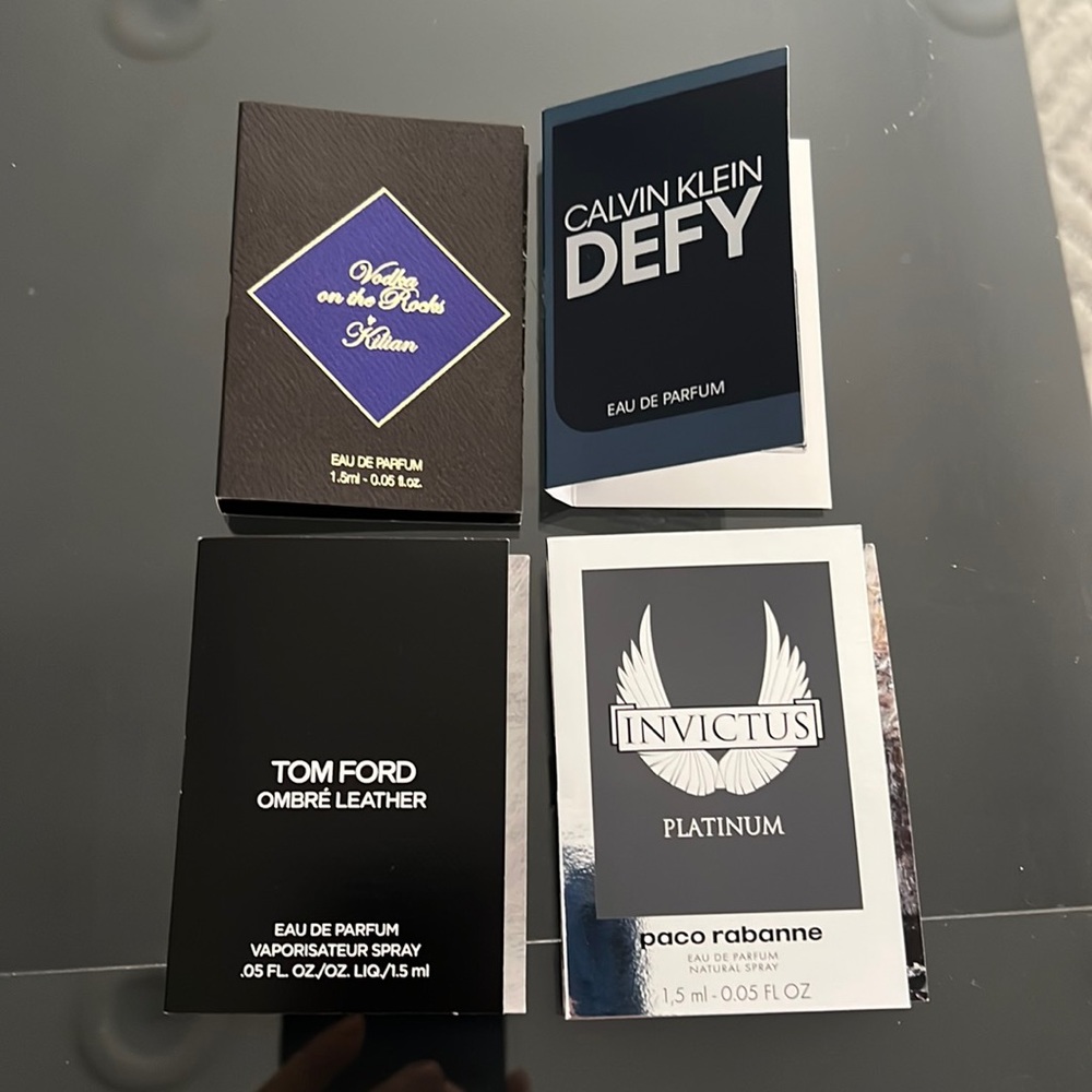 Lot of 4 for men Calvin Klein, Paco Rabanne, Tom Ford and Vodka on the rocks